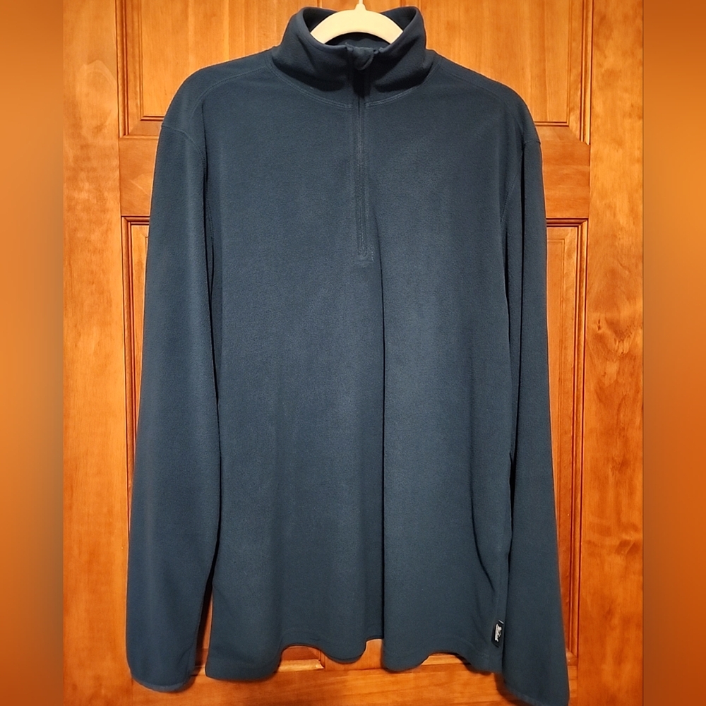 Woolrich Teal Fleece Pullover 1/3 Zip Sz:L With Logo All Seasons